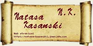 Nataša Kašanski vizit kartica